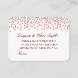 Editierbare Diapers Wipes Raffle Babydusche Beilag Begleitkarte