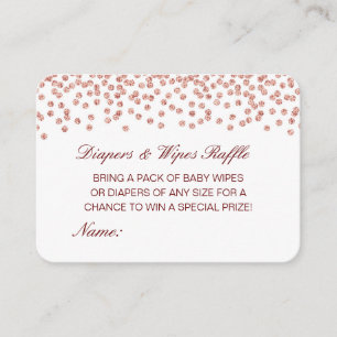 Editierbare Diapers Wipes Raffle Babydusche Beilag Begleitkarte
