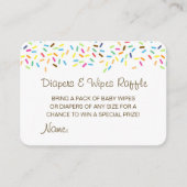 Editierbare Diapers Wipes Raffle Babydusche Beilag Begleitkarte (Vorderseite)
