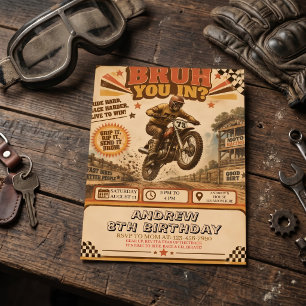 Editierbare Dirt Bike Geburtstag Einladung