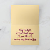 Editierbare Diwali Lamp Grußkarte Karte (Innenseite)