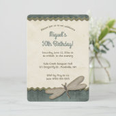 Editierbare Dragonfly und Trimm Einladung (Stehend Vorderseite)