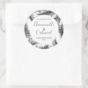 Editierbare Etiketten für Tropische Seifenverpacku Runder Aufkleber