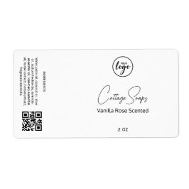 Editierbare Etiketten mit weißer Seife