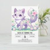 Editierbare Fantasy Wolf Digital Geburtstag Einladung (Stehend Vorderseite)