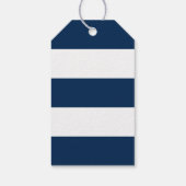 Editierbare Farbanschor, weiße Streifen Hochzeit Geschenkanhänger (Rückseite)