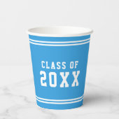 Editierbare Farbbreite Geschlossen Klasse Jahr Pappbecher (Rückseite)