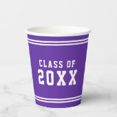 Editierbare Farbbreite Geschlossen Klasse Jahr Pappbecher (Vorderseite)