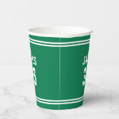 Editierbare Farbbreite Hinzufügen von Namensnummer Pappbecher (Rechts)