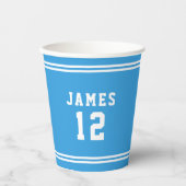 Editierbare Farbbreite Hinzufügen von Namensnummer Pappbecher (Vorderseite)