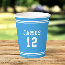 Editierbare Farbbreite Hinzufügen von Namensnummer Pappbecher