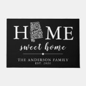 Editierbare Farbe ALABAMA Personalisierter Staat D Fußmatte (Vorderseite)