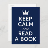 Editierbare Farbe Buchbar Ruhe Behalten und Buch l Postkarte (Vorne/Hinten)