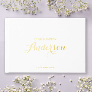 Editierbare Farbe Elegant und moderne Hochzeitssch Gästebuch