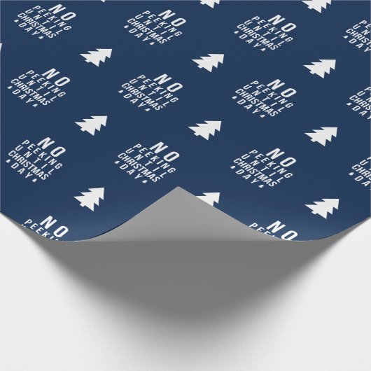 Editierbare Farbe Kein Peeking bis Weihnachten Geschenkpapier (Ecke)