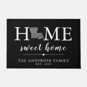 Editierbare Farbe LOUISIANA Personalisierter Staat Fußmatte (Vorderseite)