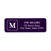 Editierbare Farbe mit Monogramm-Adresse mit weißer (Vorne)