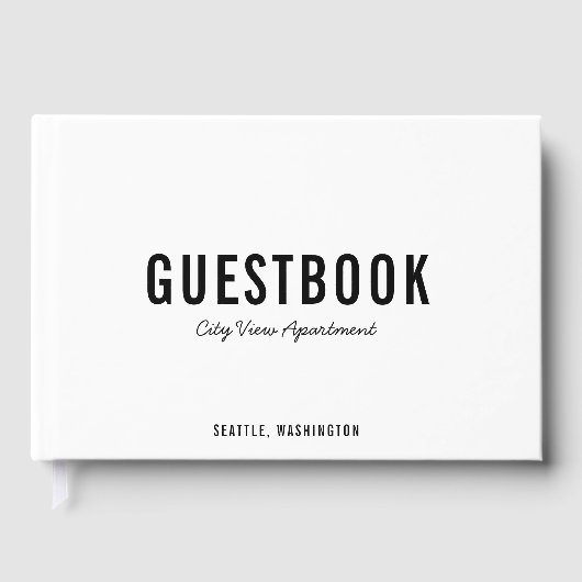 Editierbare Farbe: modern und SkriptGästebuch Gästebuch (Vorderseite)