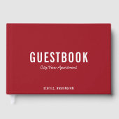 Editierbare Farbe: modern und SkriptGästebuch Gästebuch (Vorderseite)