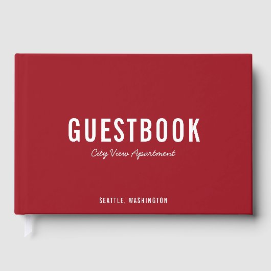 Editierbare Farbe: modern und SkriptGästebuch Gästebuch (Vorderseite)