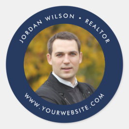 Editierbare Farbe Moderne Runde hinzufügen Ihr Fot Runder Aufkleber