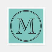 Editierbare Farbe Modernes Klassisches Rundschwarz Serviette (Vorderseite)