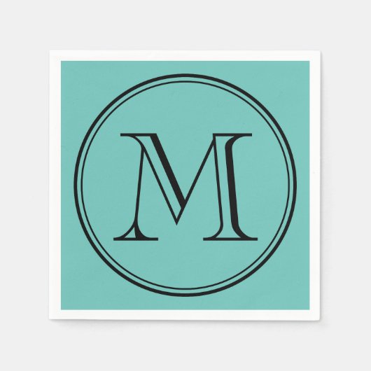 Editierbare Farbe Modernes Klassisches Rundschwarz Serviette (Vorderseite)