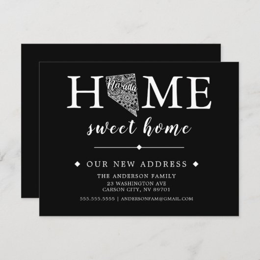 Editierbare Farbe NEVADA Bewegungsankündigung Einladung (Vorne/Hinten)