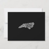 Editierbare Farbe NORTH CAROLINA Bewegende Ankündi Einladung (Rückseite)