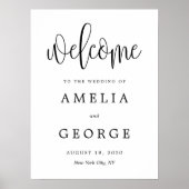 Editierbare FARBE und GRÖSSE Begrüßungszeichen LCC Poster (Vorne)