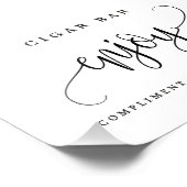 Editierbare FARBE und GRÖSSE-Lebensmittelzeichen L Fotodruck (Ecke)