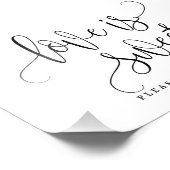 Editierbare FARBE und GRÖSSE Leckerei Signieren LC Fotodruck (Ecke)