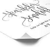 Editierbare FARBE und GRÖSSE Sparkler Sendoff Sign Fotodruck (Ecke)
