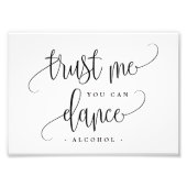 Editierbare FARBE und GRÖSSE Wedding Bar Sign LCC Fotodruck (Vorne)