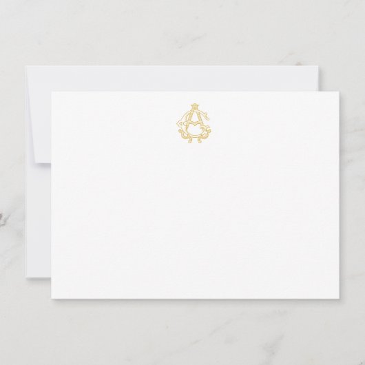 EDITIERBARE FARBEN AG Monogramm GA Monogramm Notiz Mitteilungskarte (Vorderseite)