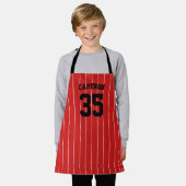 Editierbare Farben Baseball Jersey Streifen Name K Schürze (Getragen)