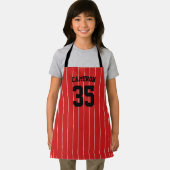 Editierbare Farben Baseball Jersey Streifen Name K Schürze (Insitu)