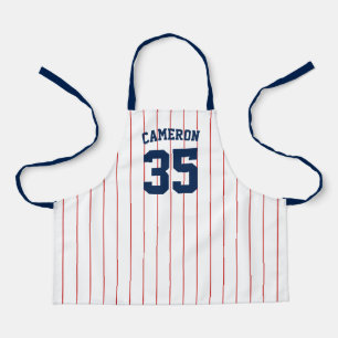 Editierbare Farben Baseball Jersey Streifen Name K Schürze