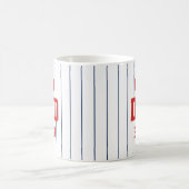 Editierbare Farben Baseball Streifen Bester Vater  Kaffeetasse (Mittel)
