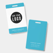 Editierbare Farben Hinzufügen eines Logos einfache Ausweis (Vorder- & Rückseite)