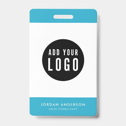 Editierbare Farben Hinzufügen eines Logos einfache Ausweis (Vorderseite)