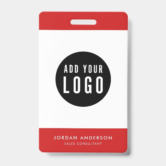 Editierbare Farben Hinzufügen eines Logos einfache Ausweis (Vorderseite)