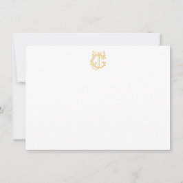 EDITIERBARE FARBEN JG Monogramm GJ Monogramm Notiz Mitteilungskarte