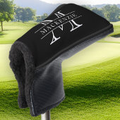 Editierbare Farben Klassischer Grenzname Monogramm Golf Headcover