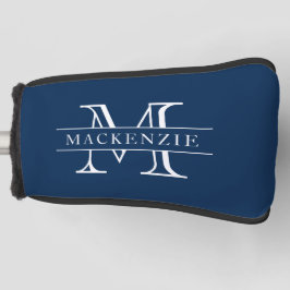 Editierbare Farben Klassischer Grenzname Monogramm Golf Headcover