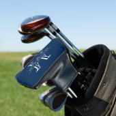 Editierbare Farben Klassischer Grenzname Monogramm Golf Headcover (In Situ)