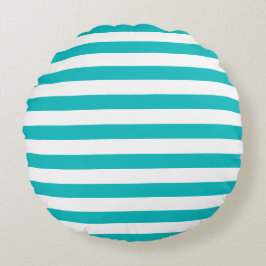 Editierbare Farben und weiße Streifen Rundes Kissen