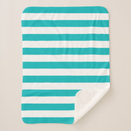 Editierbare Farben und weiße Streifen Sherpadecke