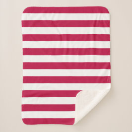 Editierbare Farben und weiße Streifen Sherpadecke