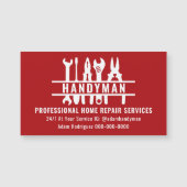 Editierbare Farbhandyman Business Magnetkarte (Vorderseite)